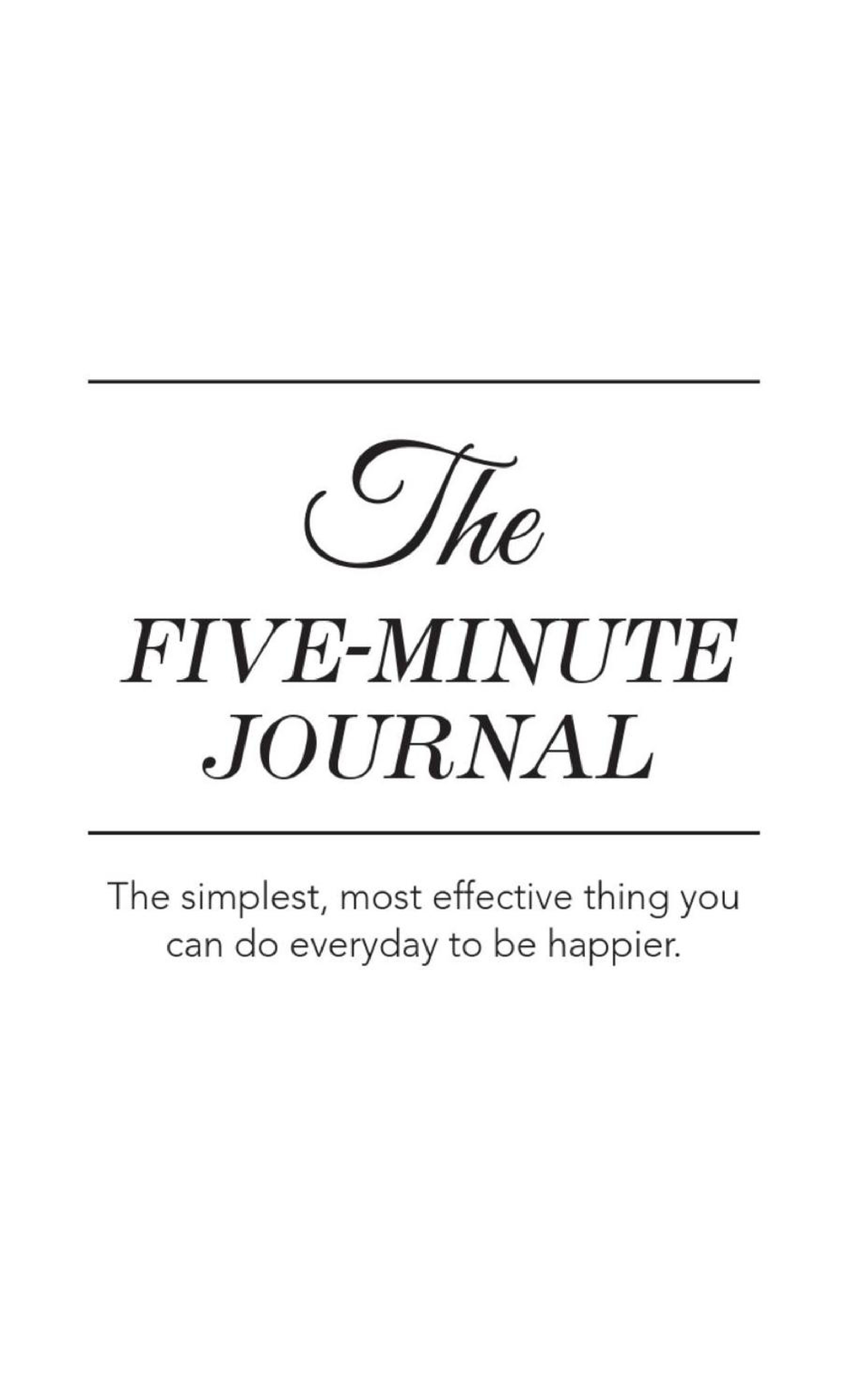 5 Minute Journal book cover