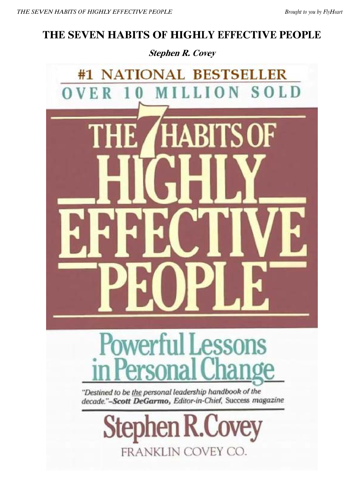 7 Habits Of Highly Effective People book cover