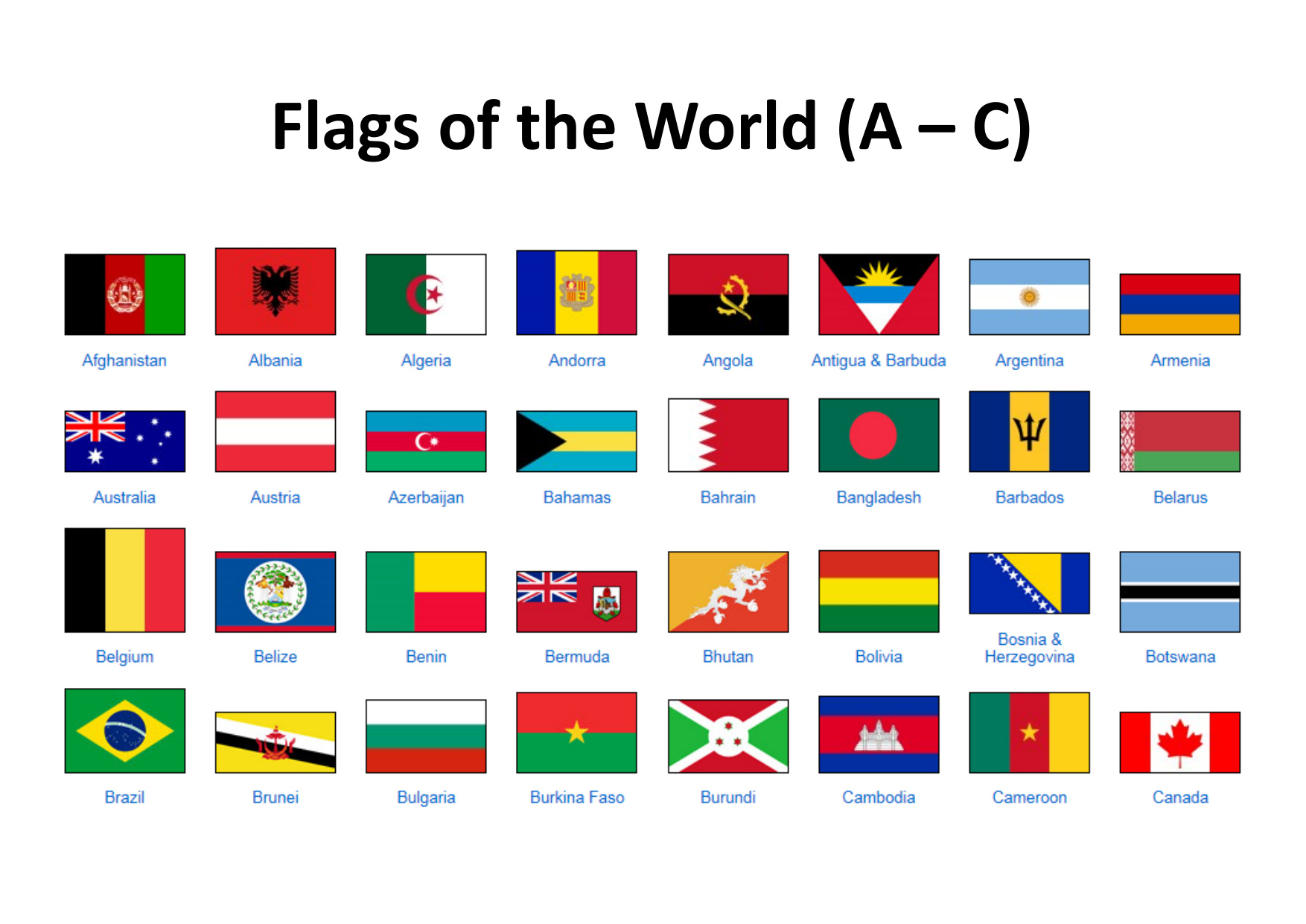 All Country Flags With Names In The World book cover