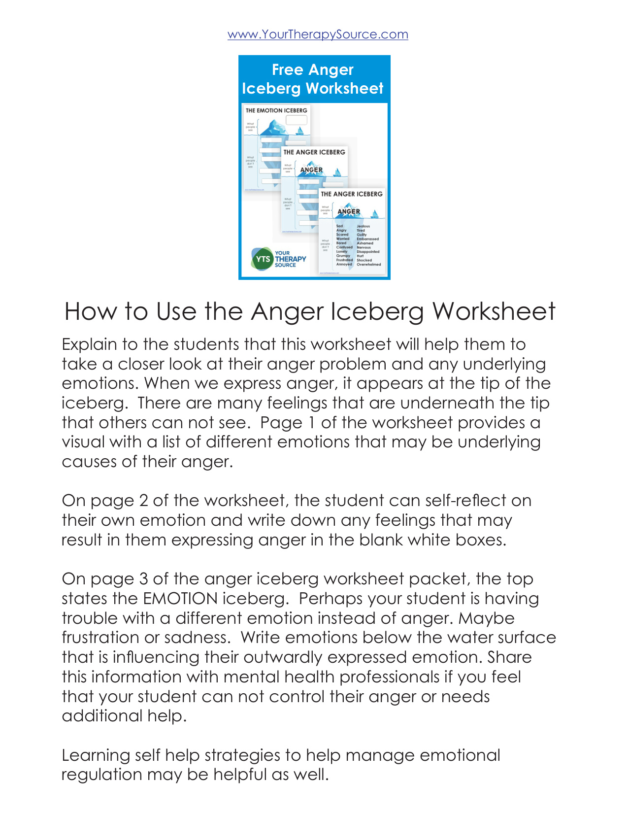 Anger Iceberg book cover
