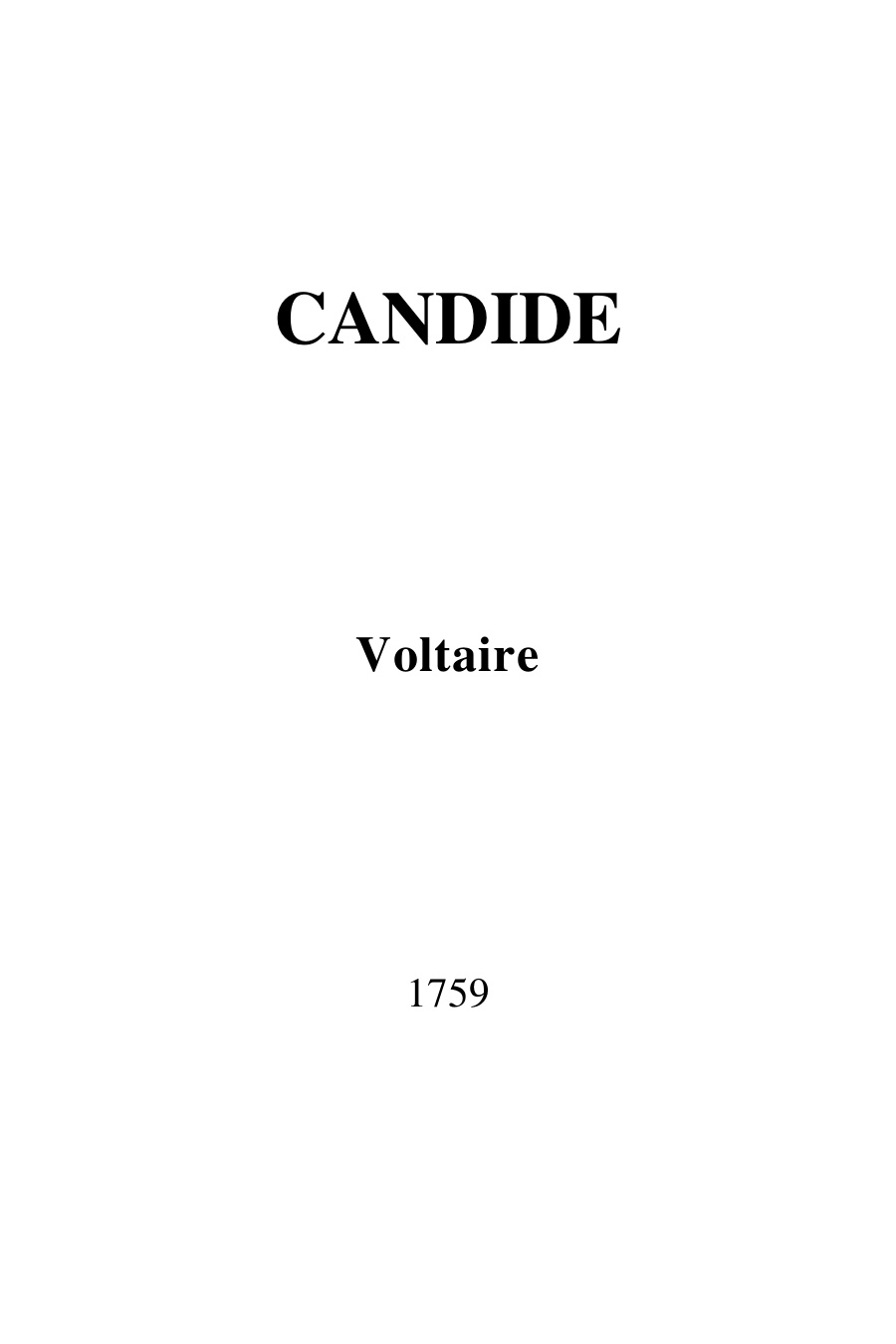 Candide book cover