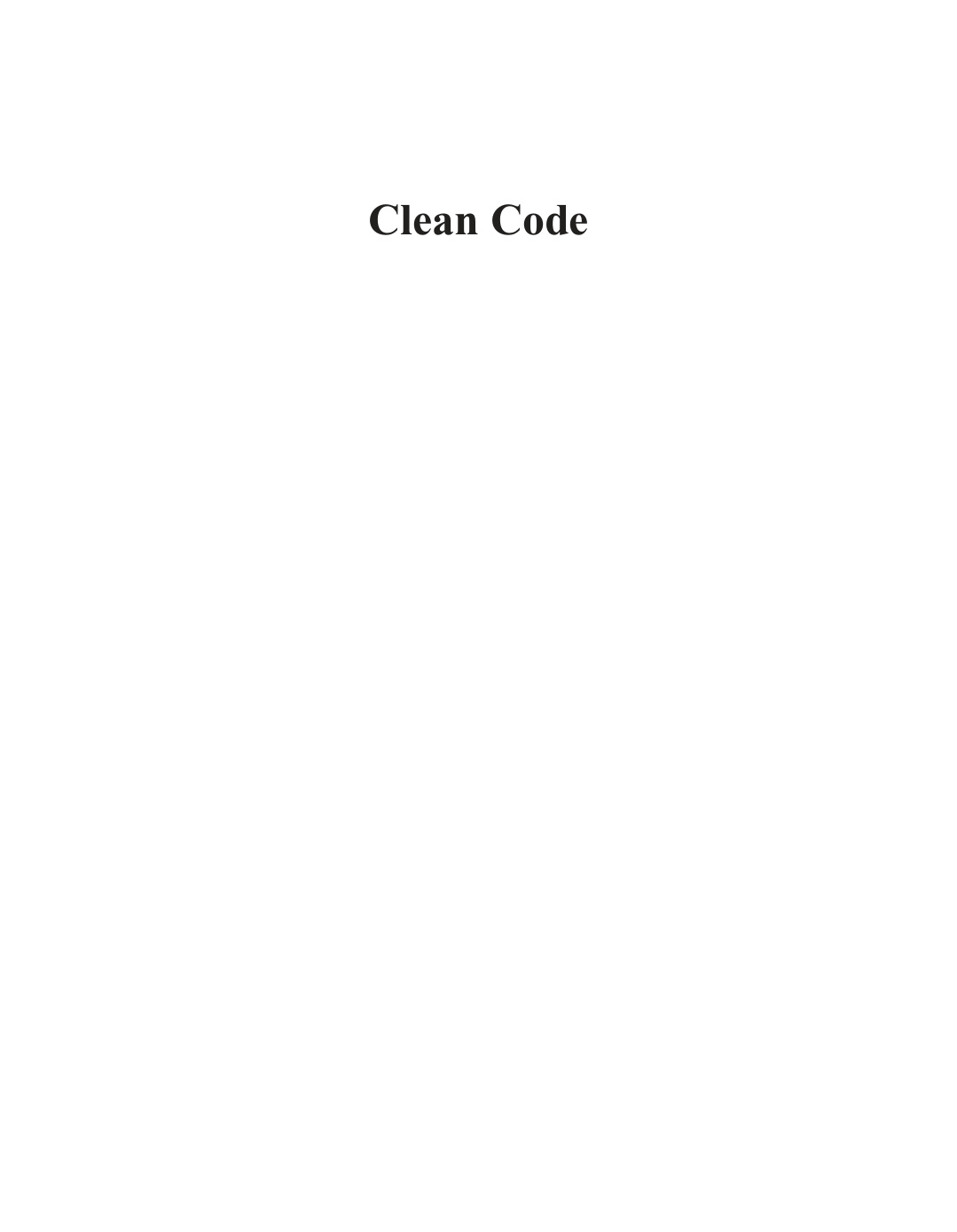 Clean Code book cover