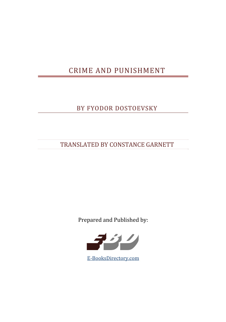 Crime And Punishment book cover