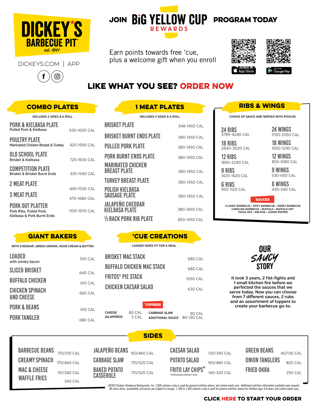 Dickeys Bbq  Menu book cover