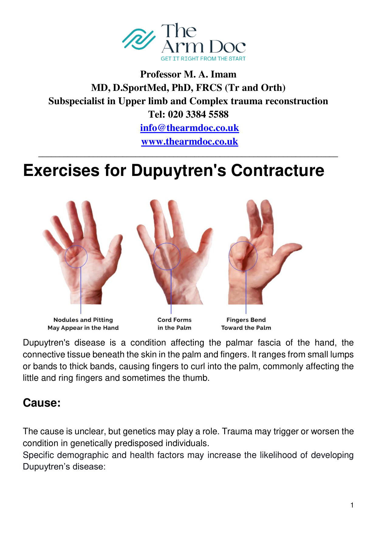 Dupuytrens Contracture Exercises book cover