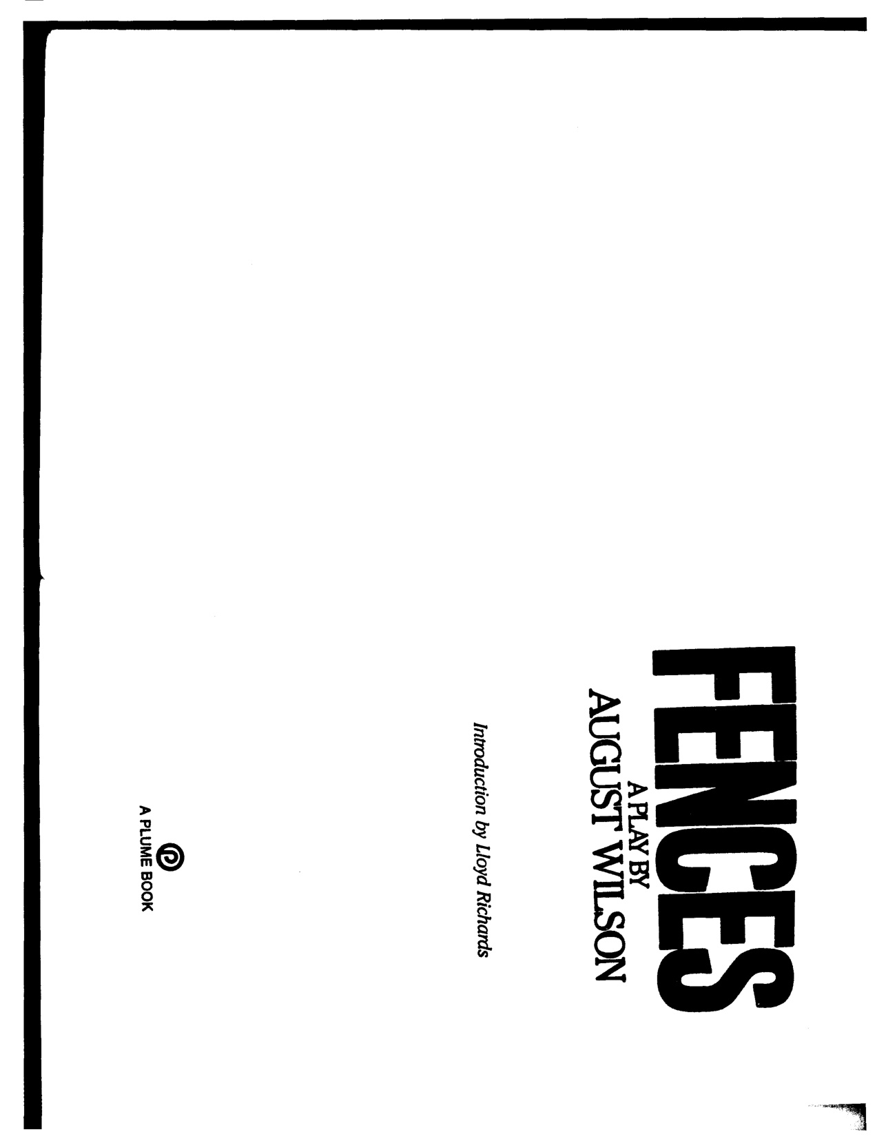 Fences By August Wilson book cover