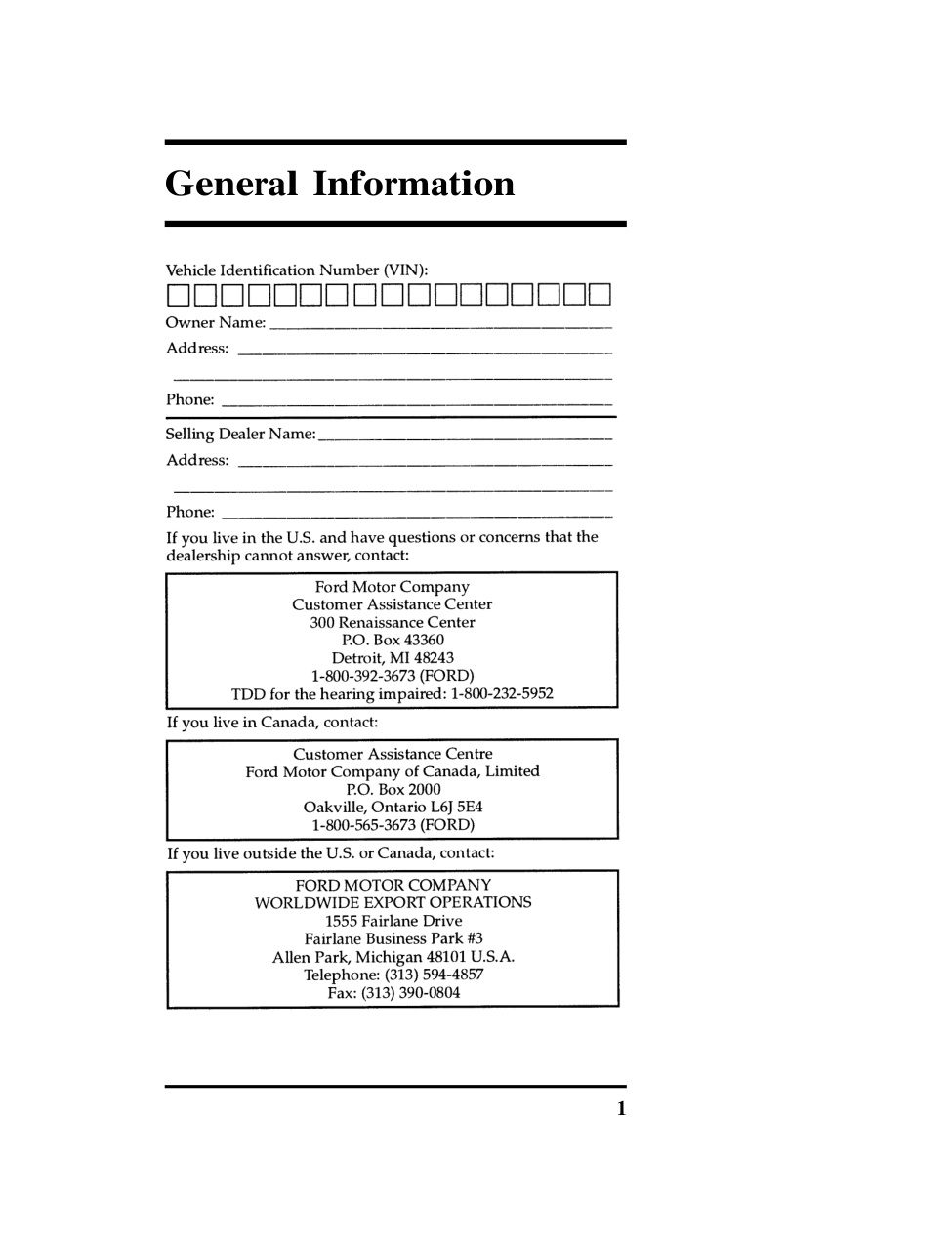 Ford Maintenance Schedule book cover