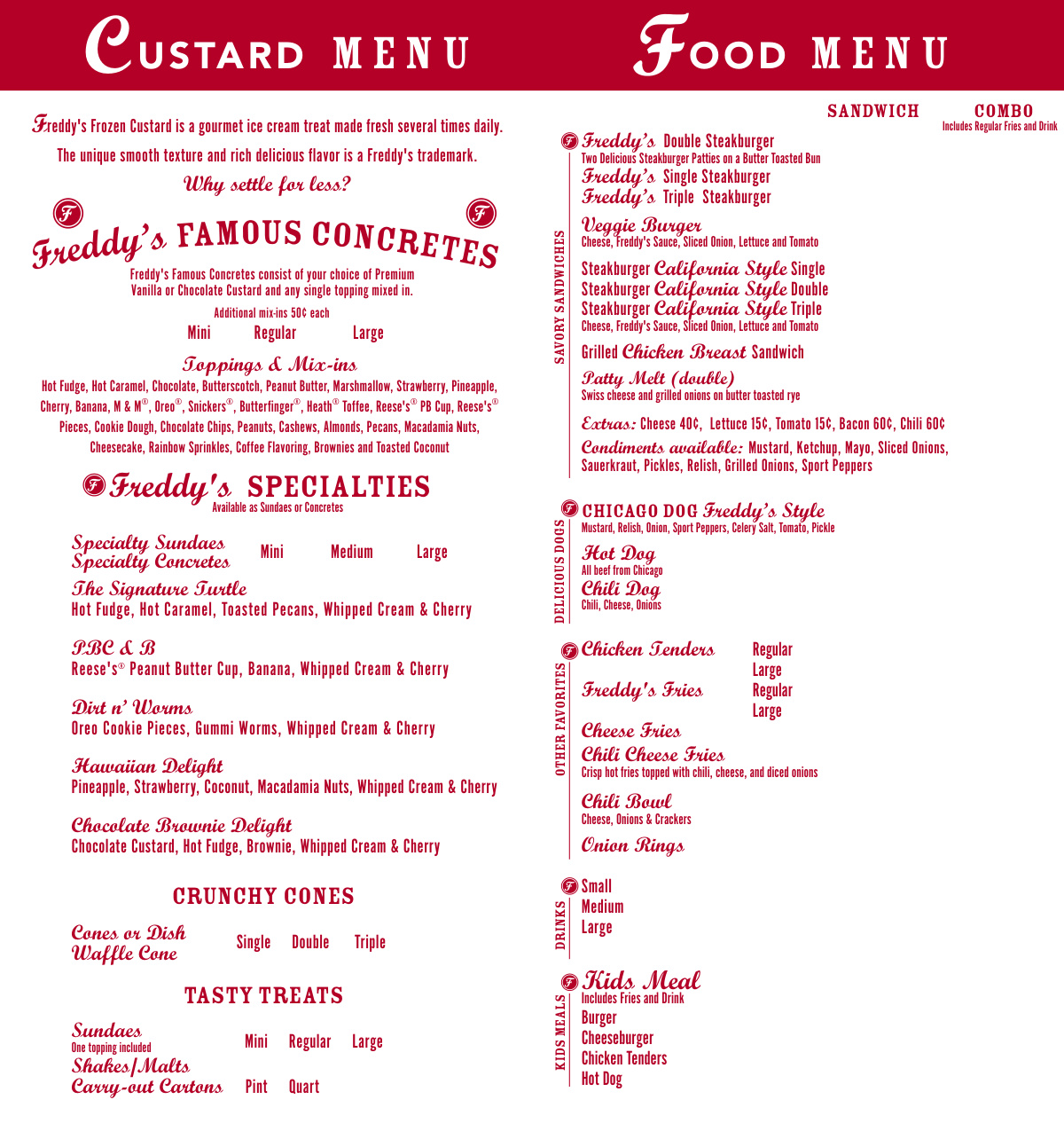 Freddys Menu book cover
