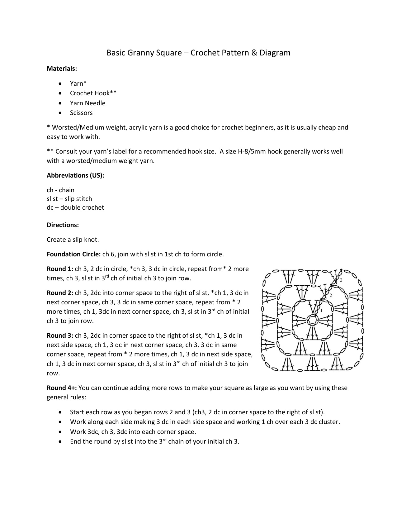 Free Granny Square Crochet Pattern book cover