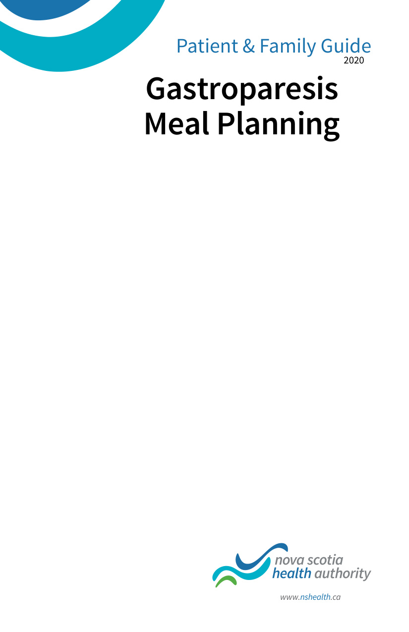 Gastroparesis Meal Plan book cover