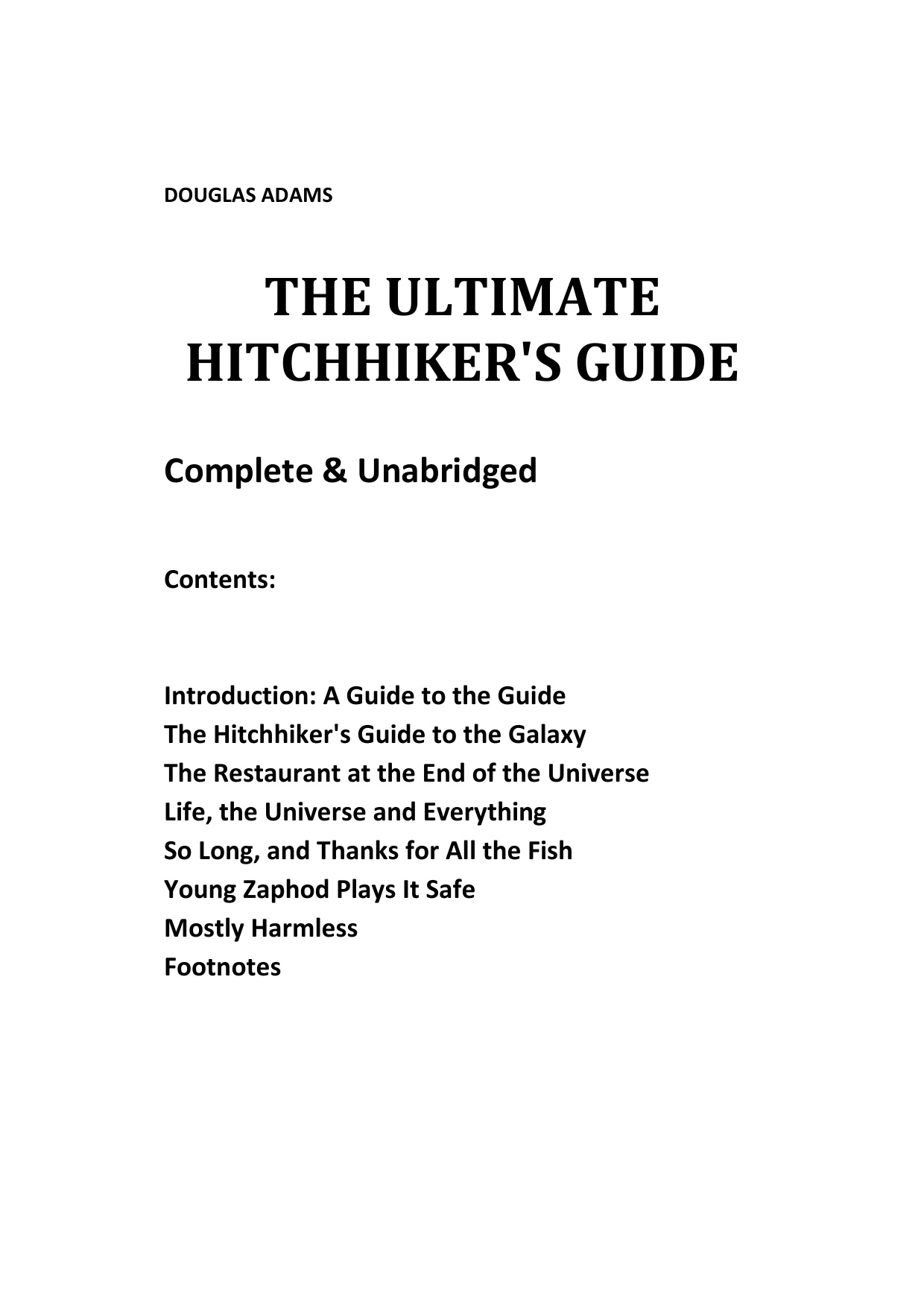 Hitchhikers Guide To The Galaxy book cover