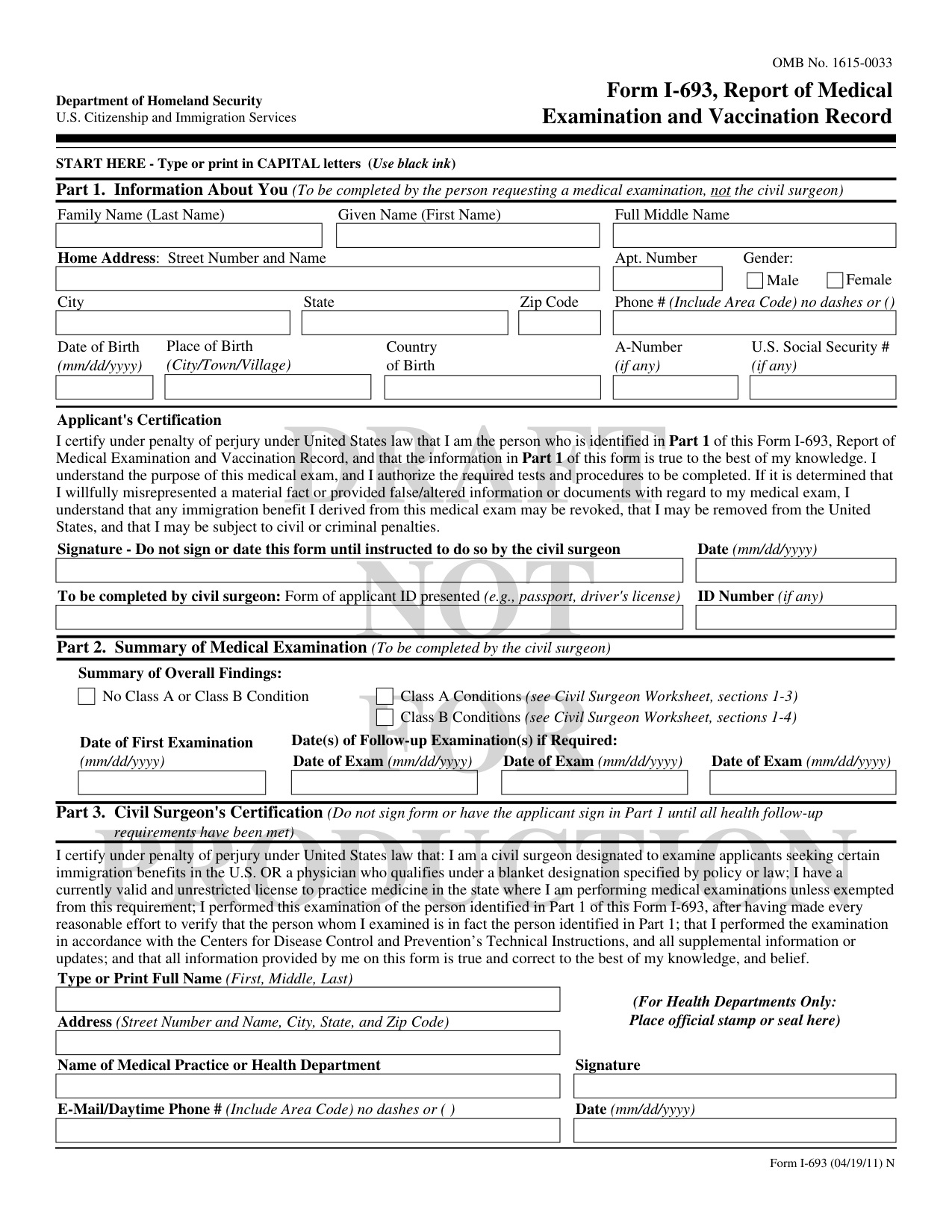 I-693 Form book cover