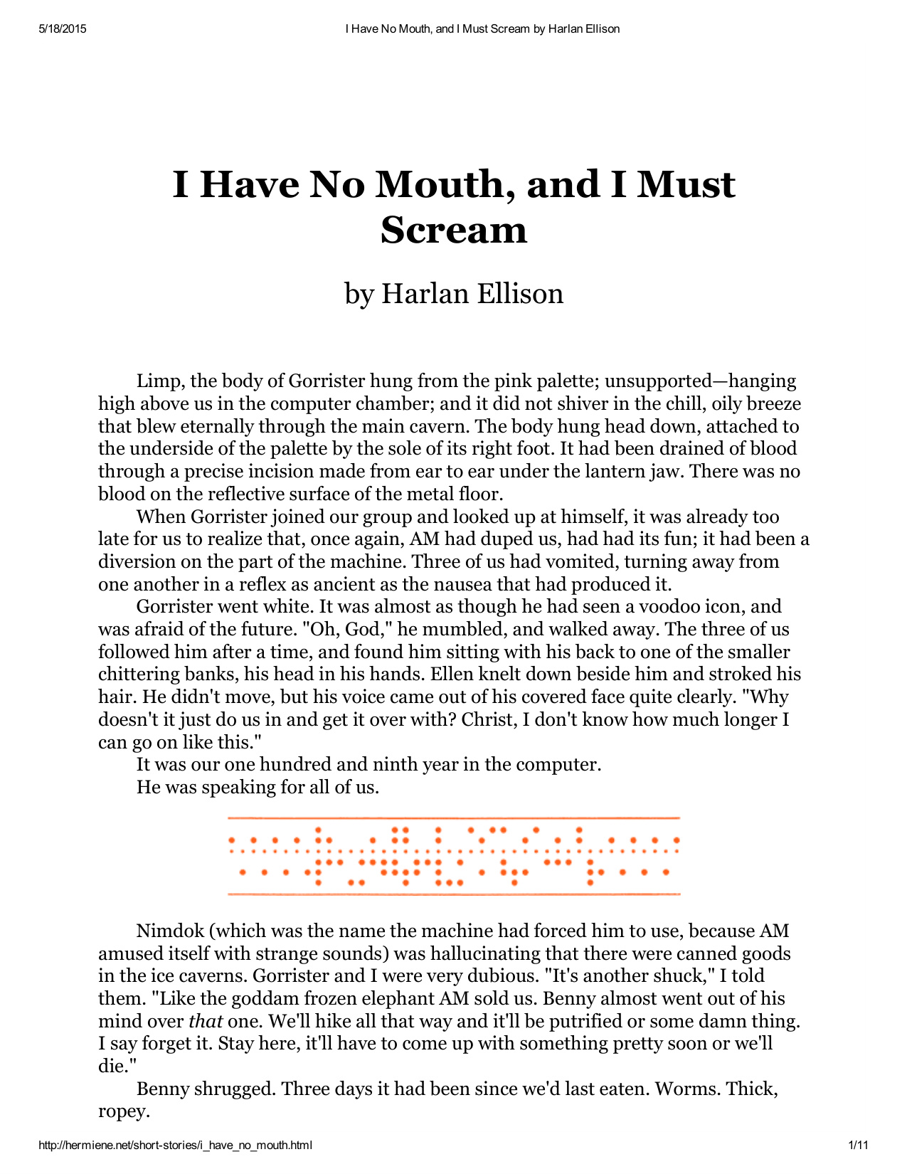 I Have No Mouth And I Must Scream book cover
