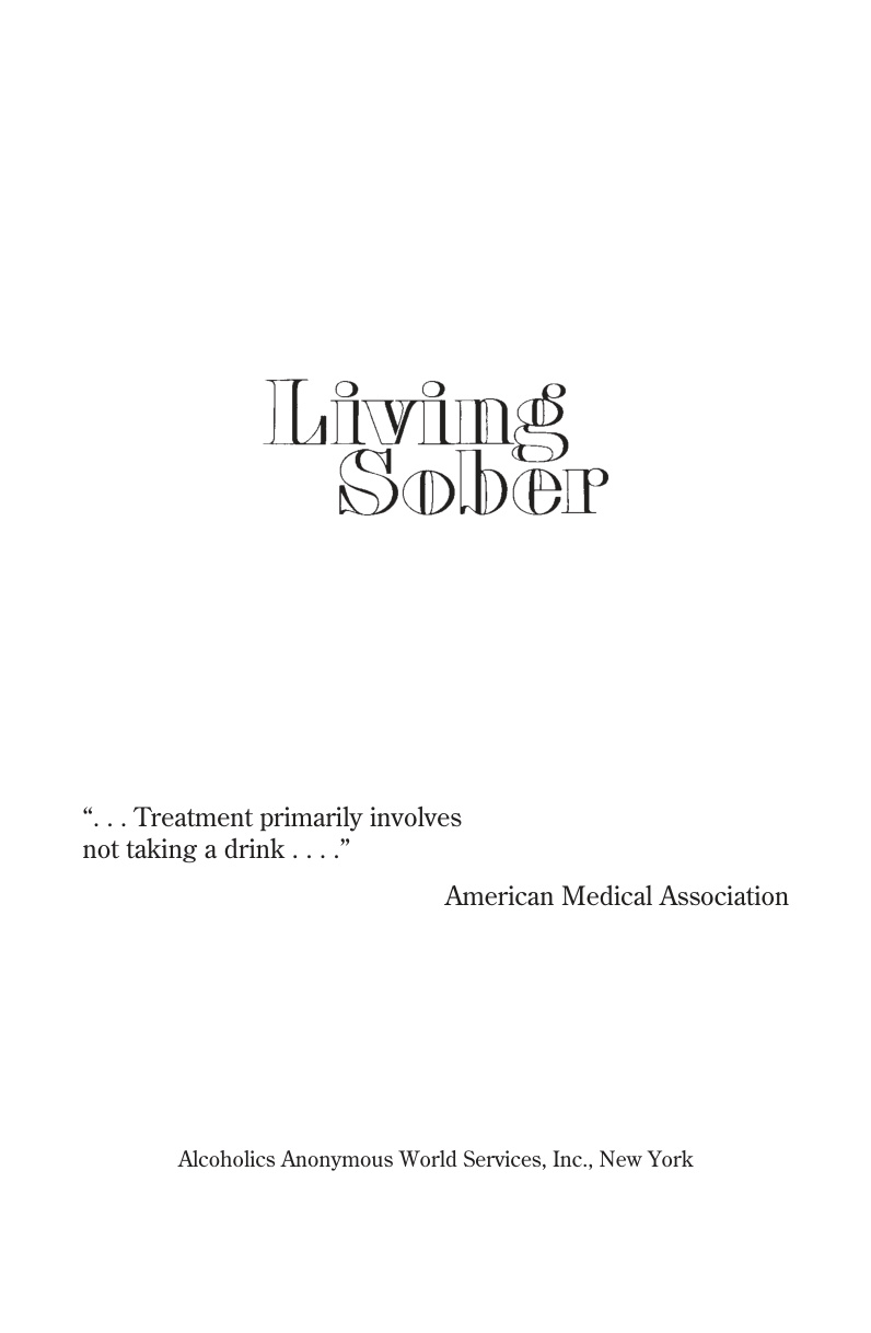 Living Sober book cover