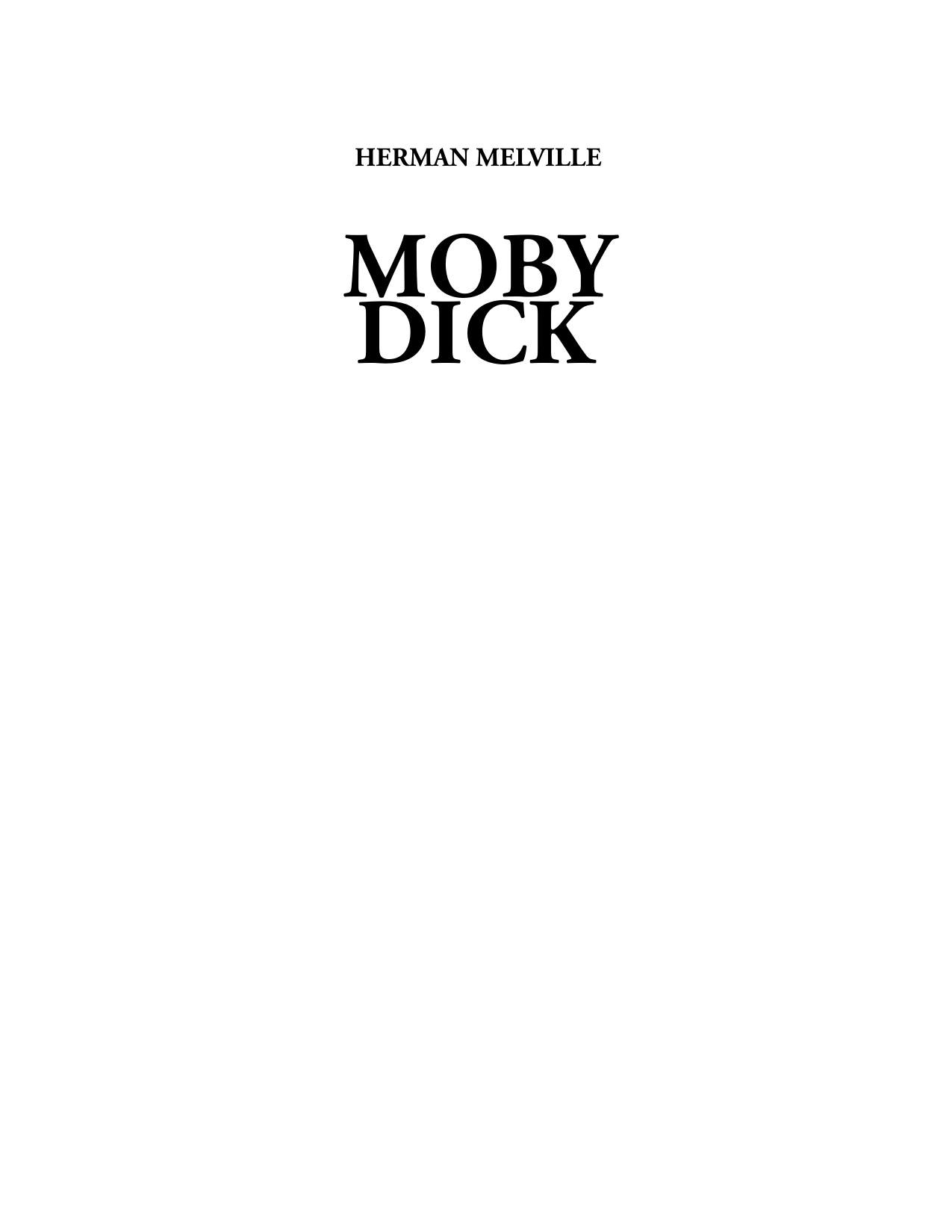 Moby Dick book cover