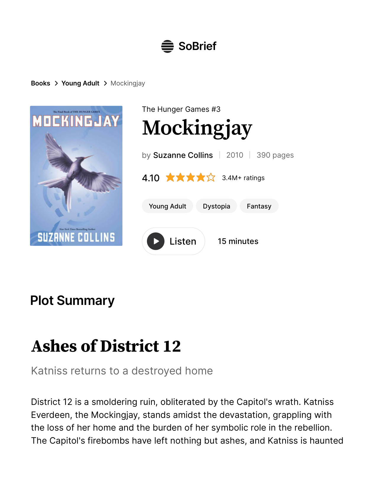 Mockingjay book cover