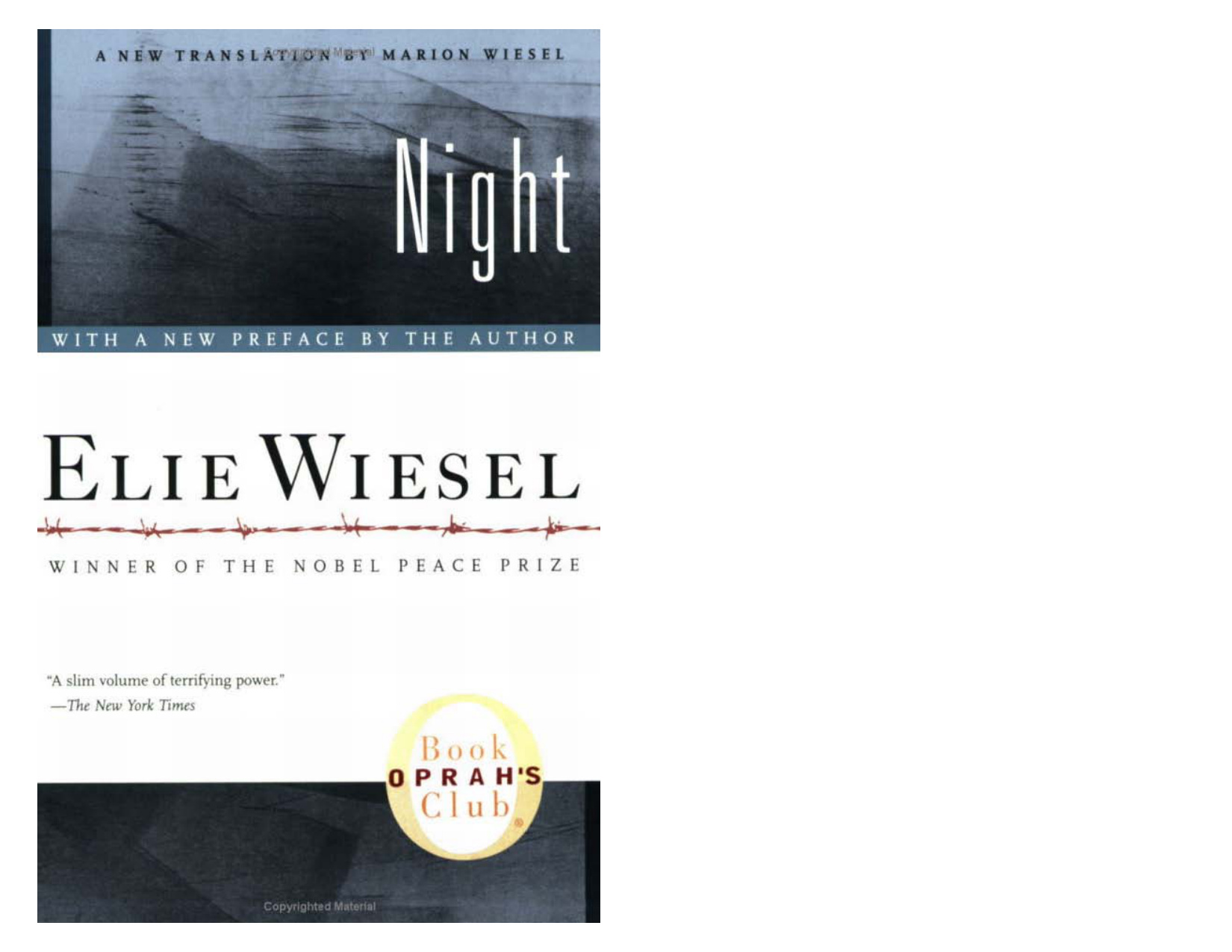 Night By Elie Wiesel book cover