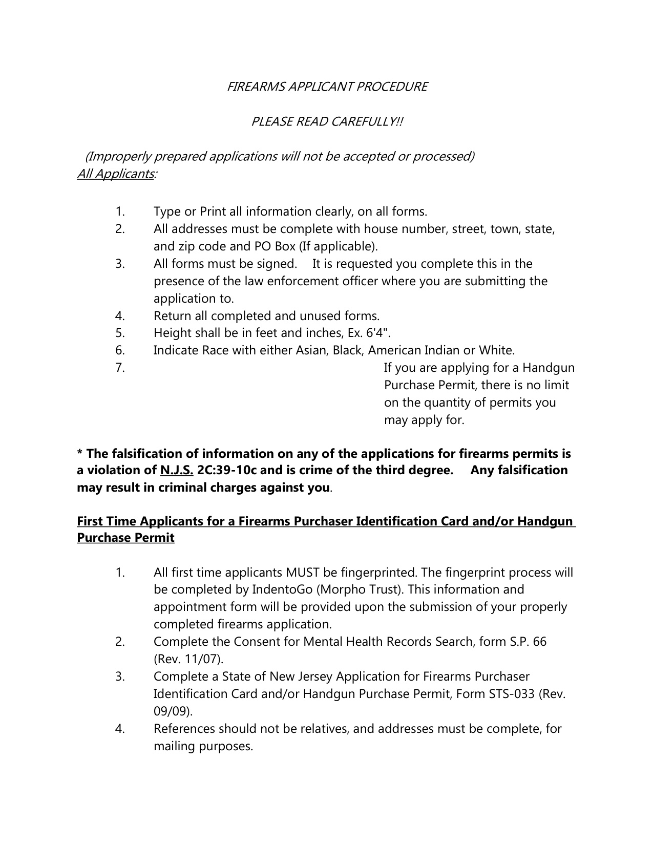 Nj Gun Permit Application book cover
