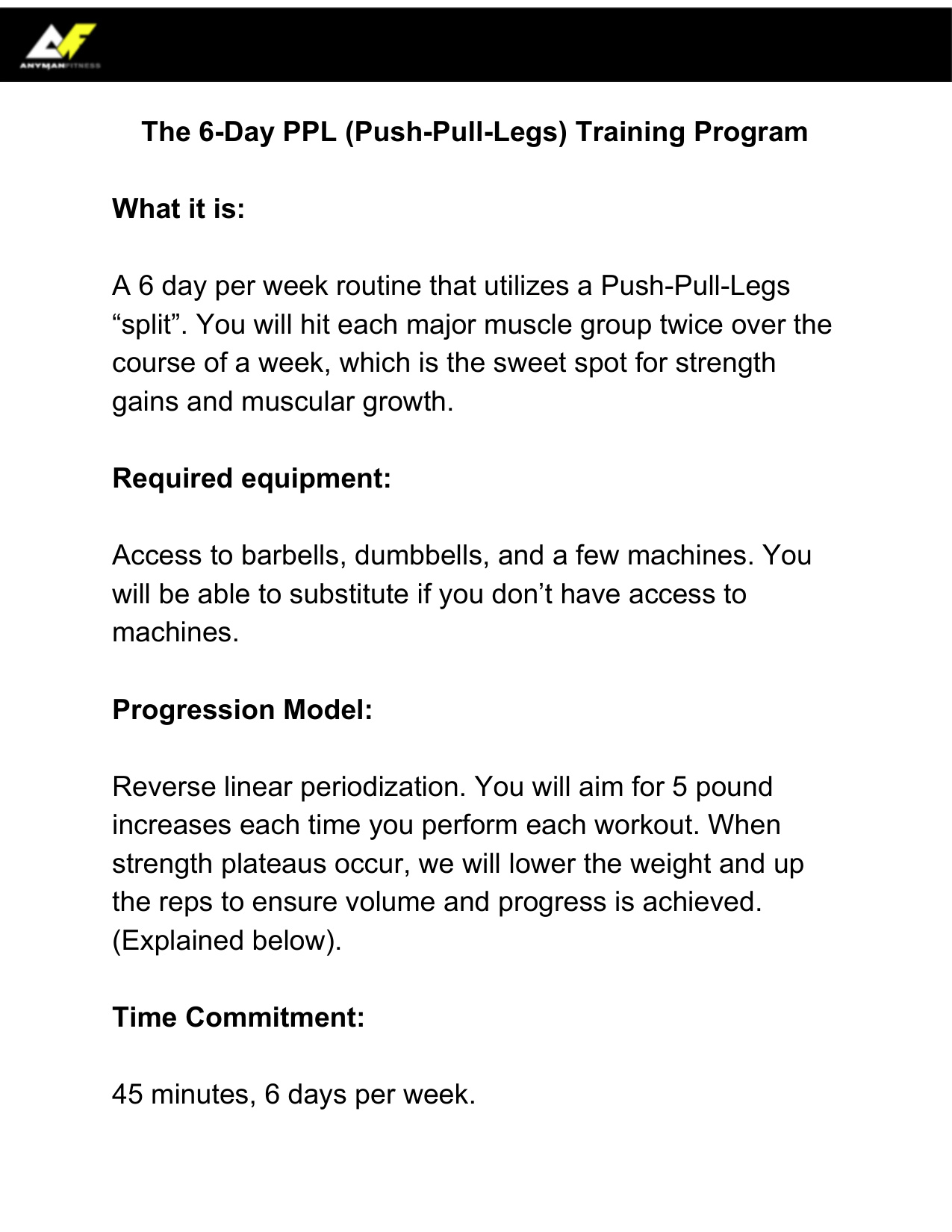 Push Pull Legs Routine book cover