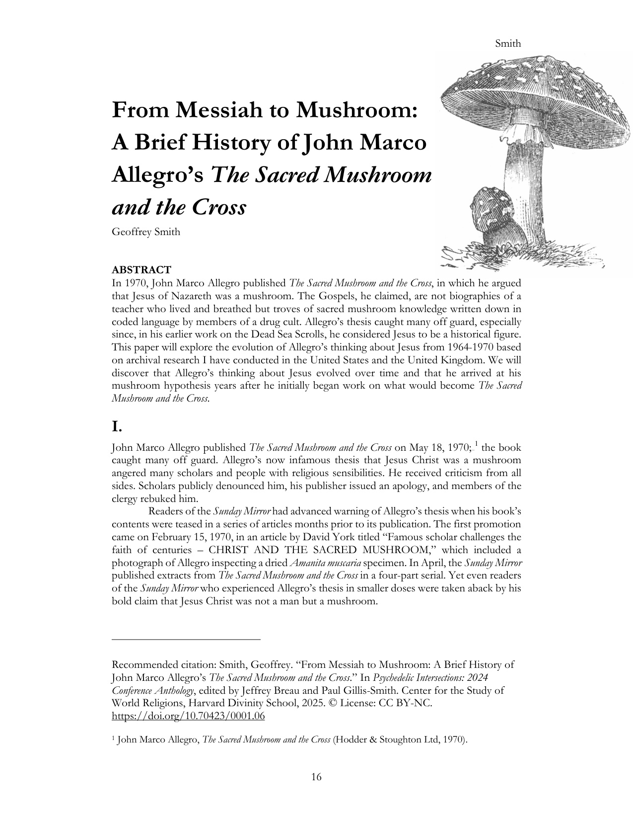 Sacred Mushroom And The Cross book cover
