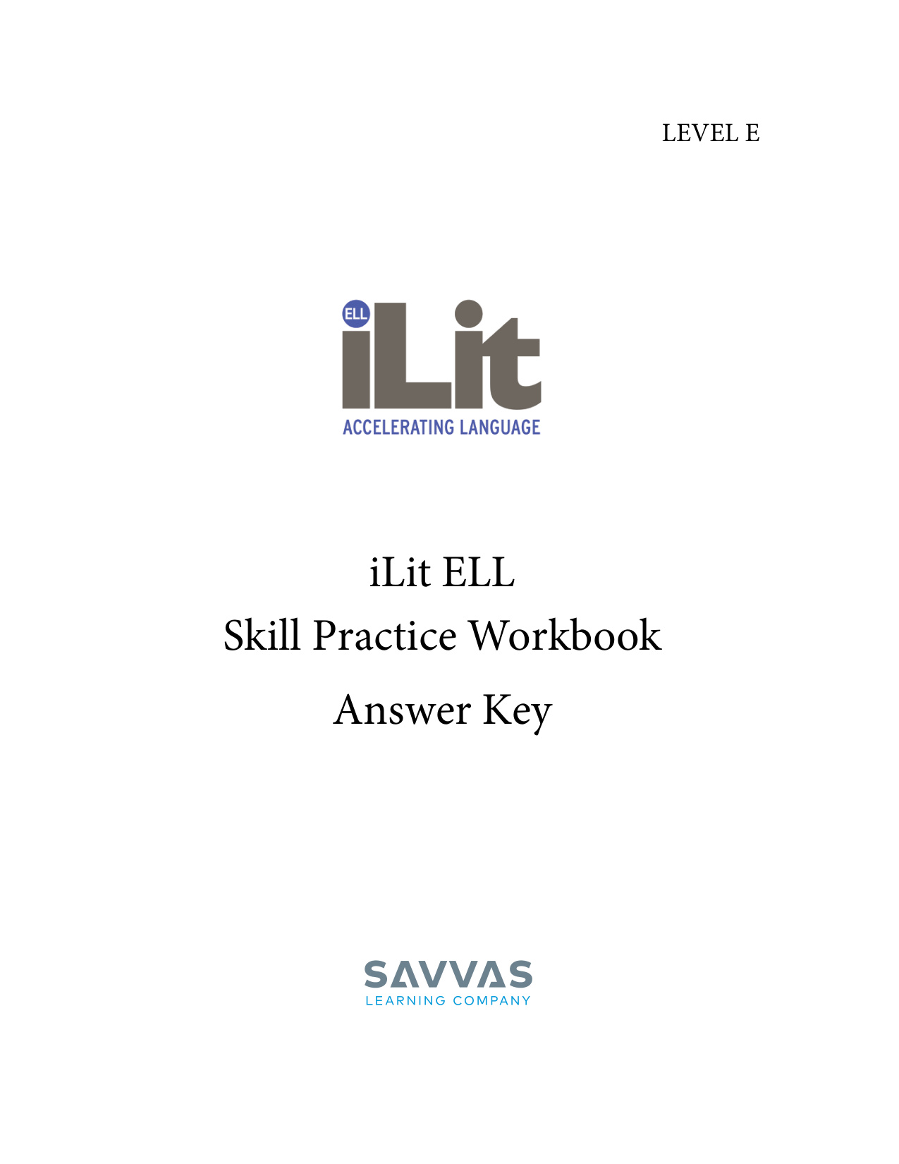 Savvas Learning Company Answer Key book cover