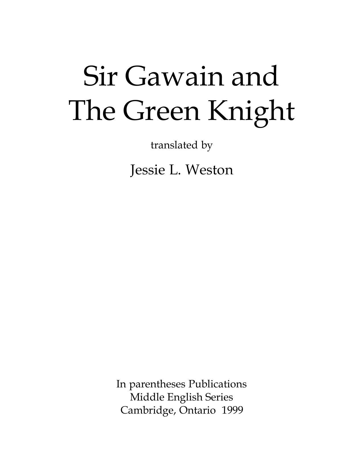 Sir Gawain And The Green Knight book cover