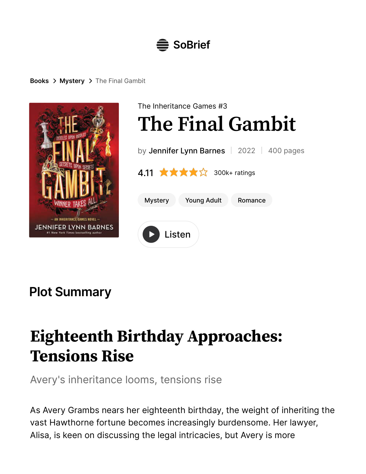 The Final Gambit book cover