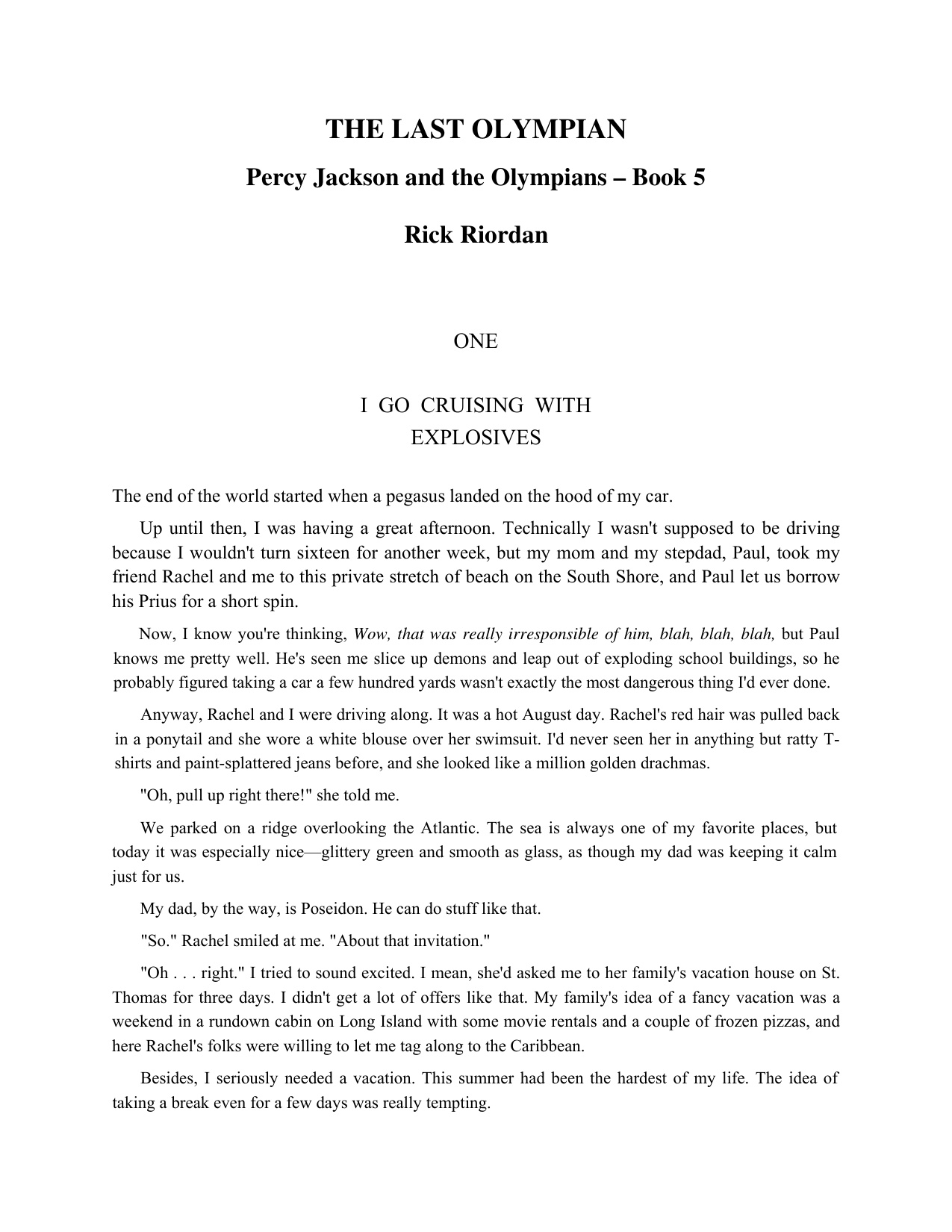 The Last Olympian book cover
