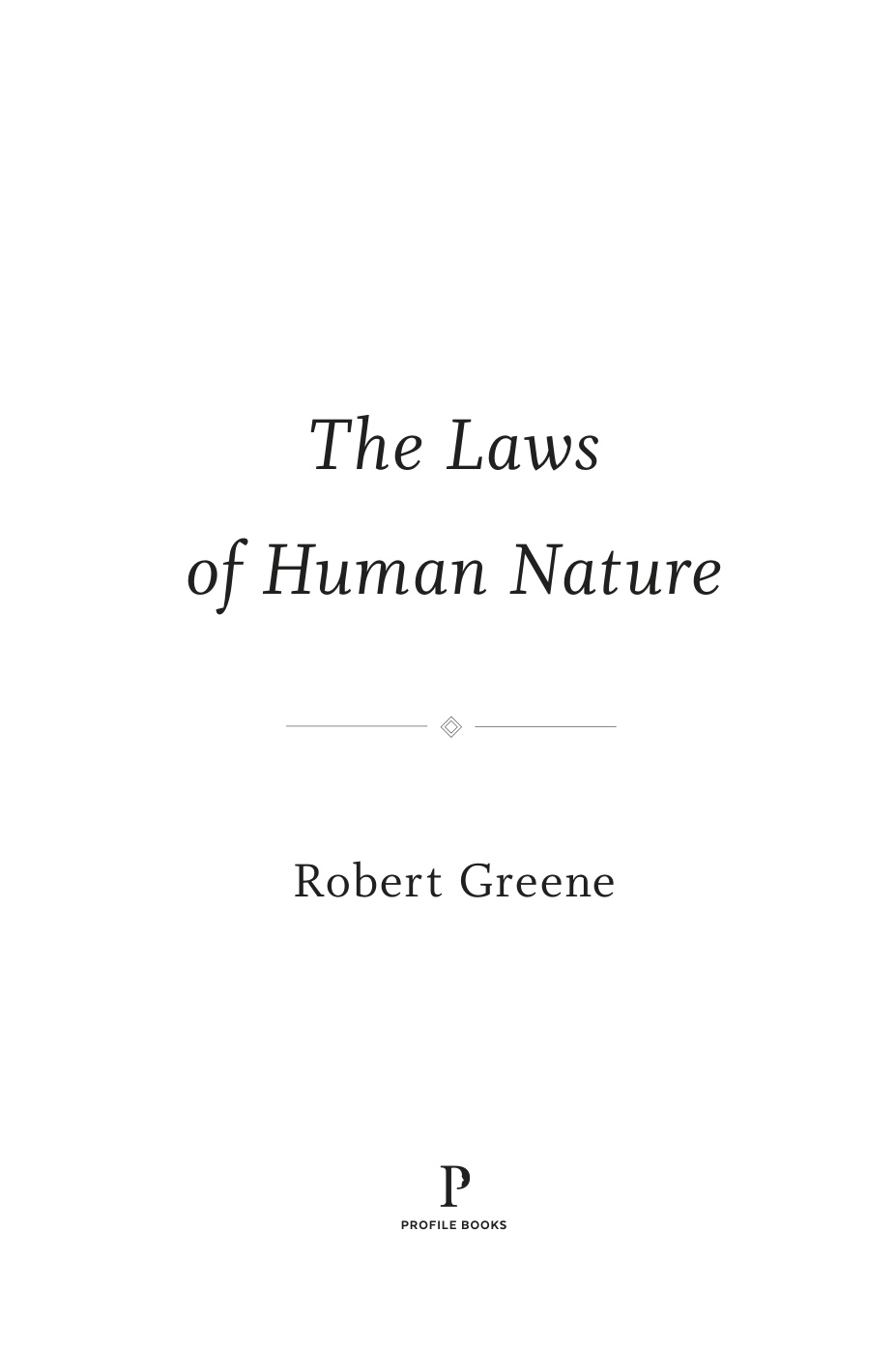 The Laws Of Human Nature book cover