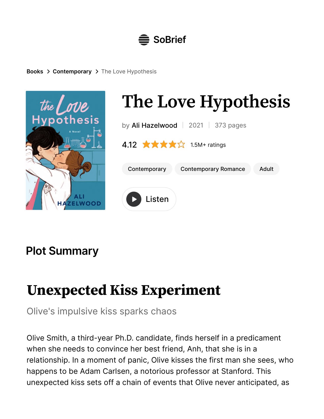 The Love Hypothesis book cover