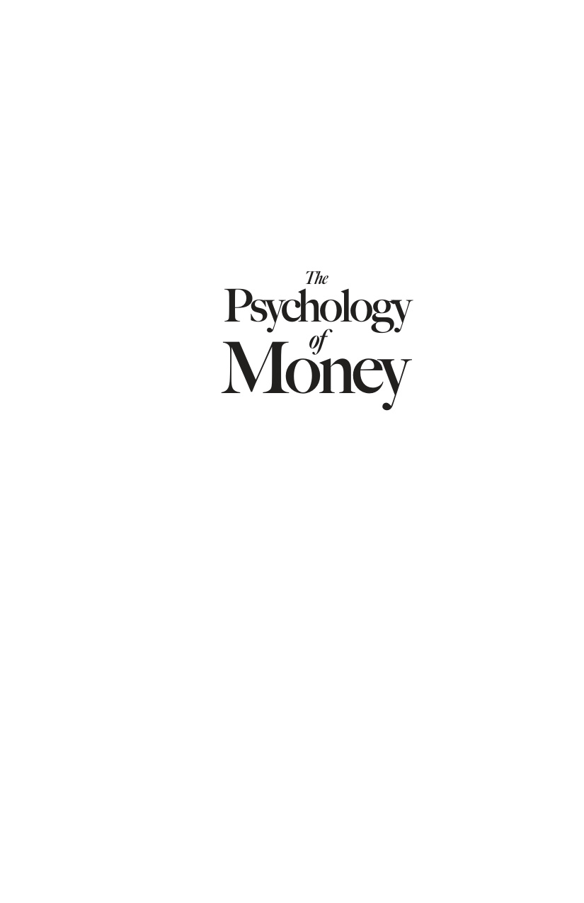 The Psychology Of Money book cover