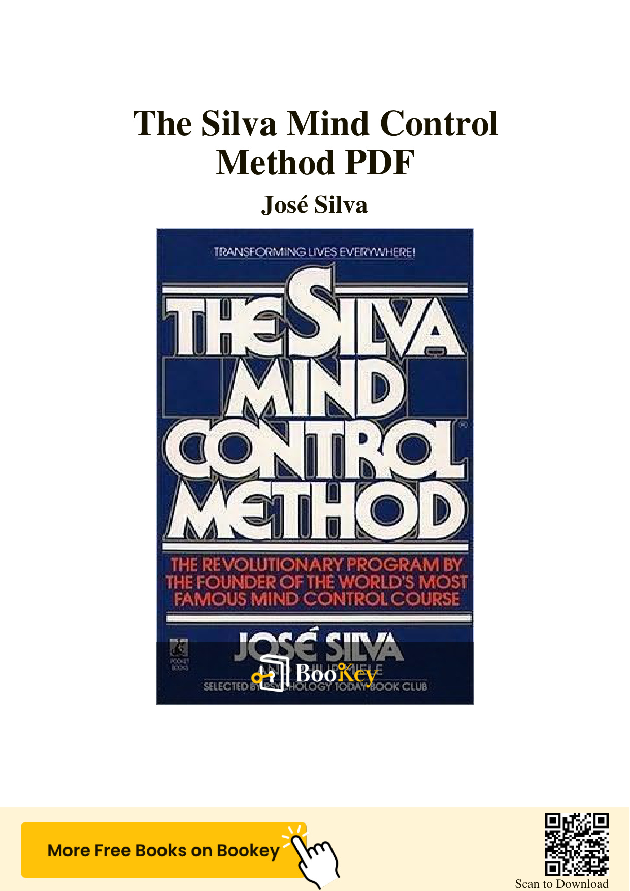 The Silva Mind Control Method Free book cover
