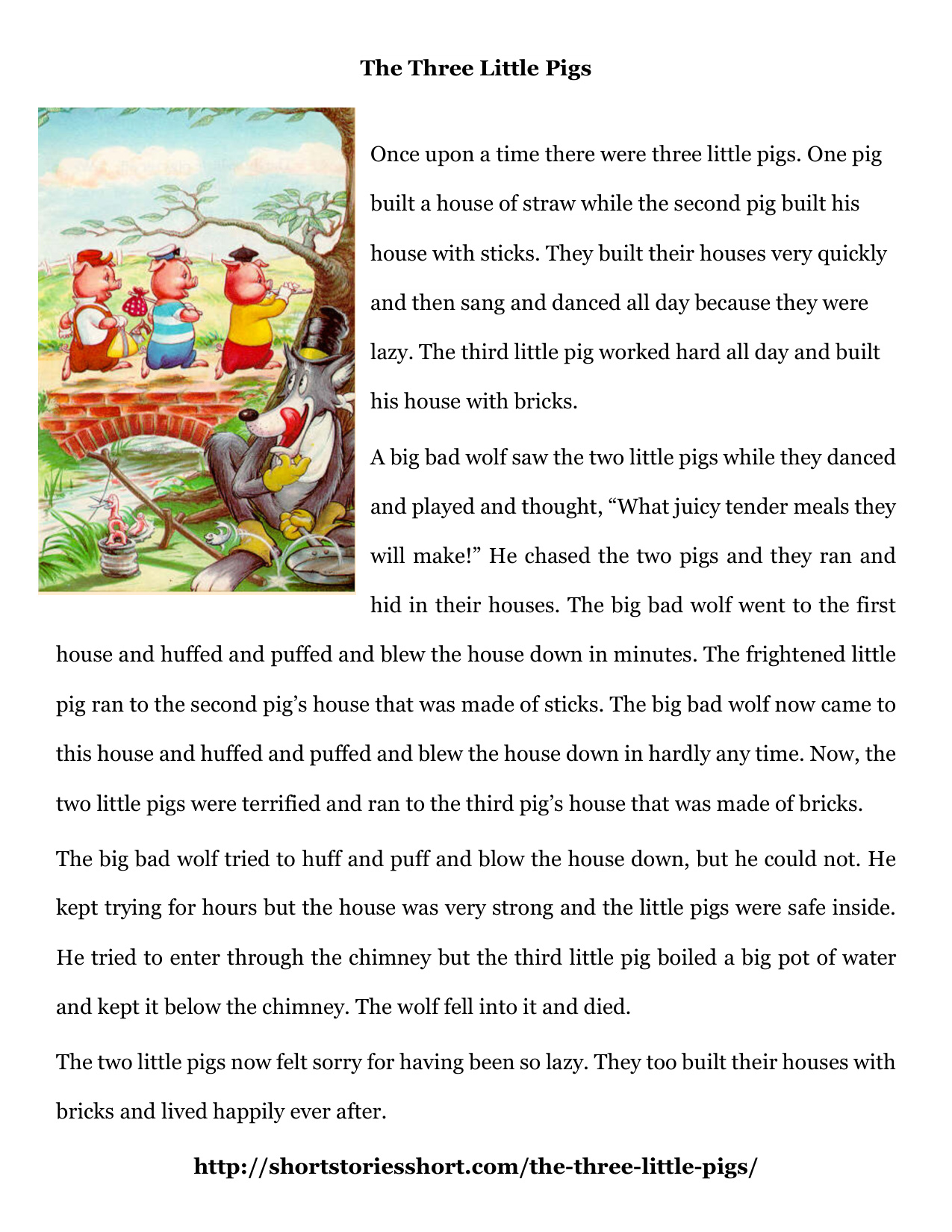The Three Little Pigs Story book cover
