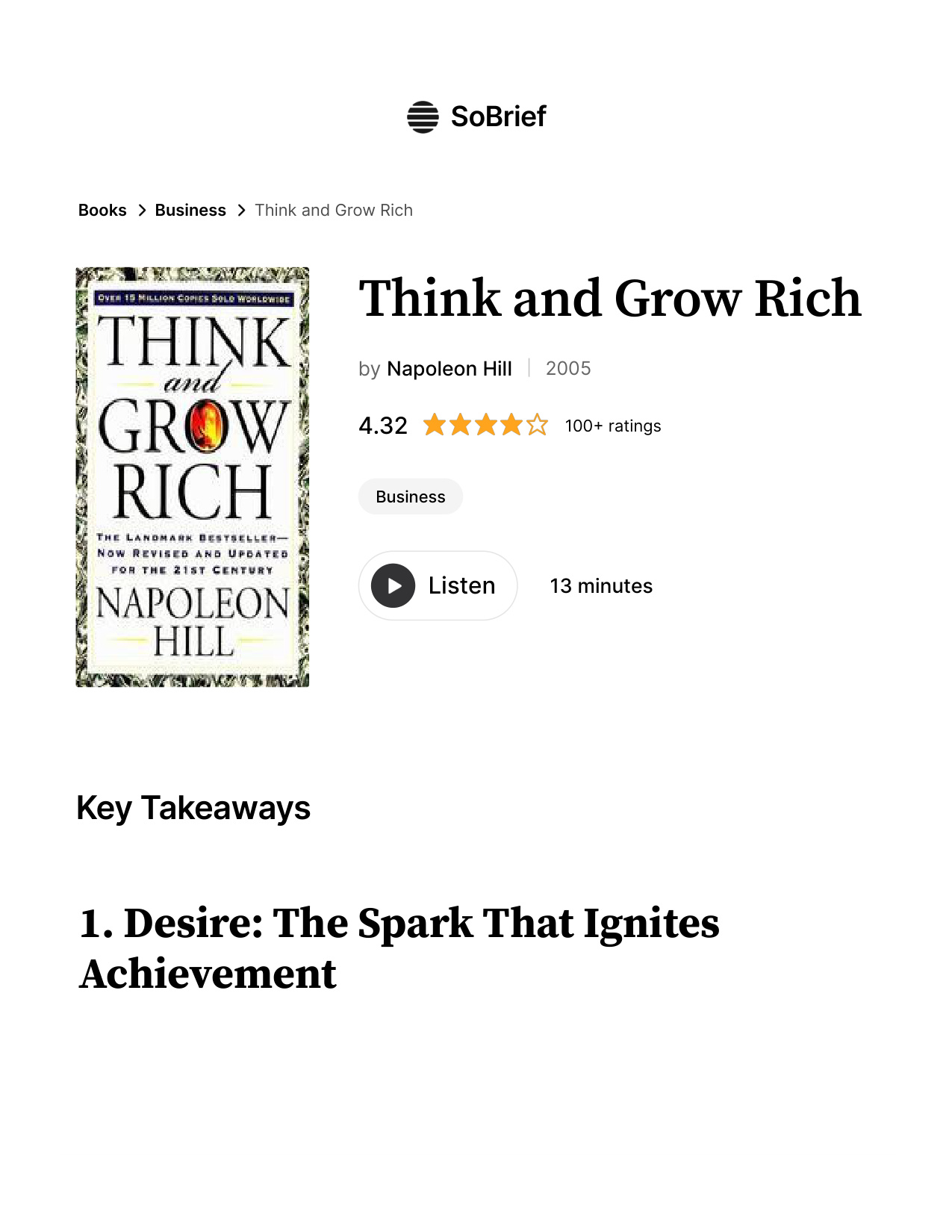 Think And Grow Rich book cover