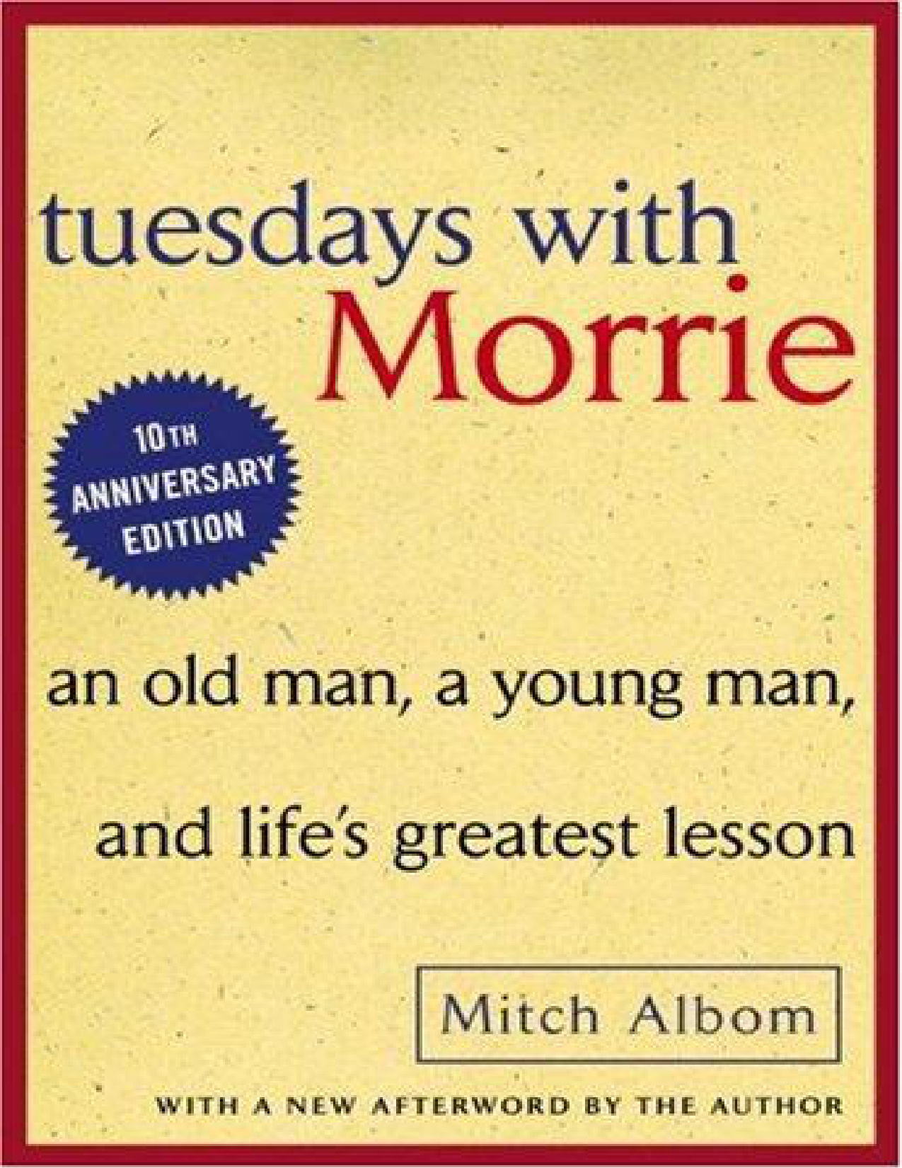 Tuesdays With Morrie book cover