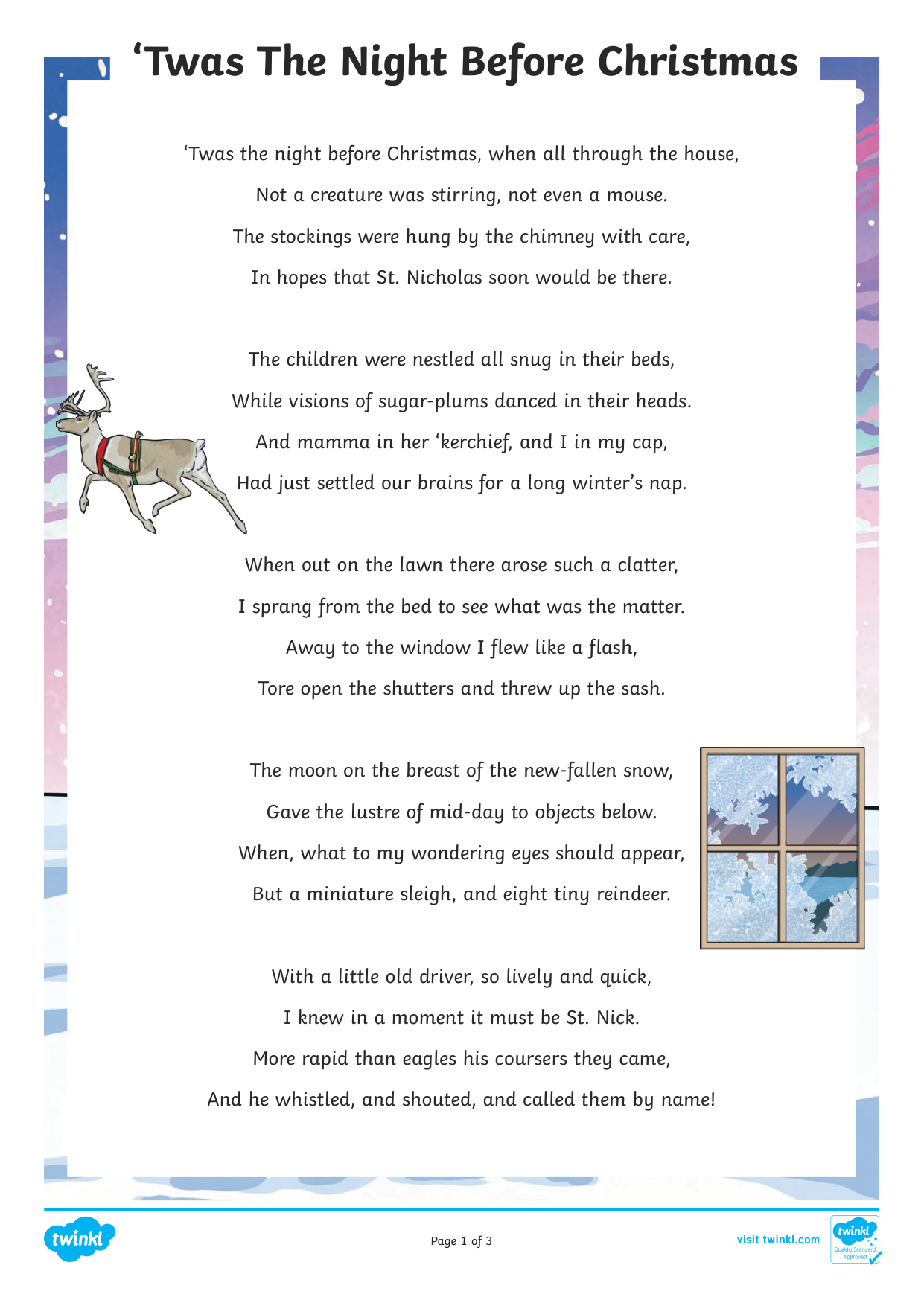 Twas The Night Before Christmas book cover
